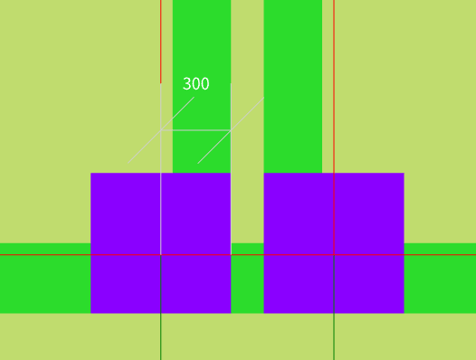 这个梁的宽度标注是250，为什么画出来的宽度是300？