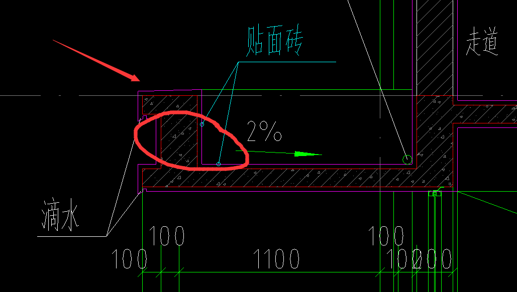 老师，这个节点是不是那个圈着的用墙画，然后上面在画一个压顶，还是直接用挑檐把整个构件建出来在画上去?