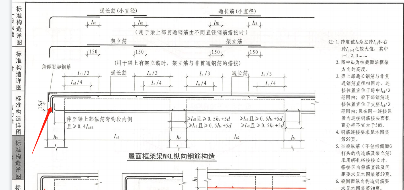 屋面框架梁上部钢筋锚固长度的确定是，直锚就是，柱截面尺寸-保护层，与lae取大值，弯锚就是，柱截面尺寸-保护层+15d，柱截面尺寸，700，梁保护层20，梁上部筋直径25，lae是40d，最后计算弯锚是，700-20+15*25=1055，但是软件算出来是弯折是680，我就搞不明